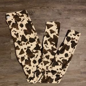 Soft cow print leggings